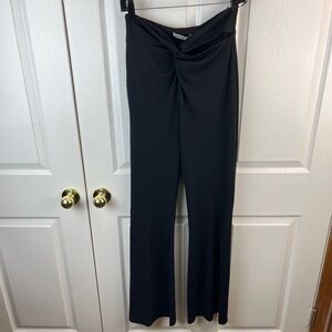 Nicholas Kendall Flare Pants Twist Front Black